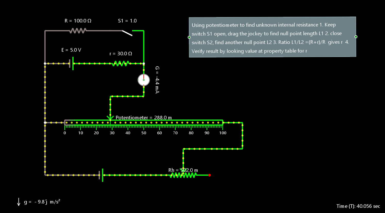 Potentiometer Experiment