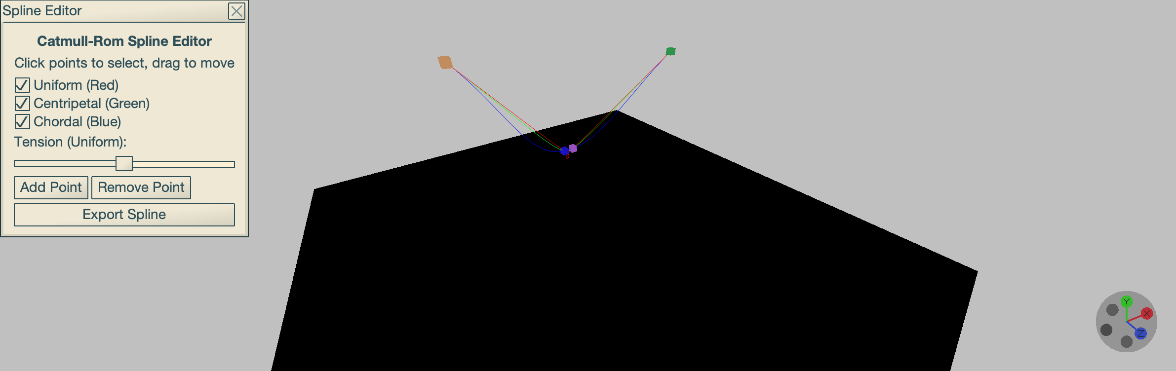 Spline Editor Demo