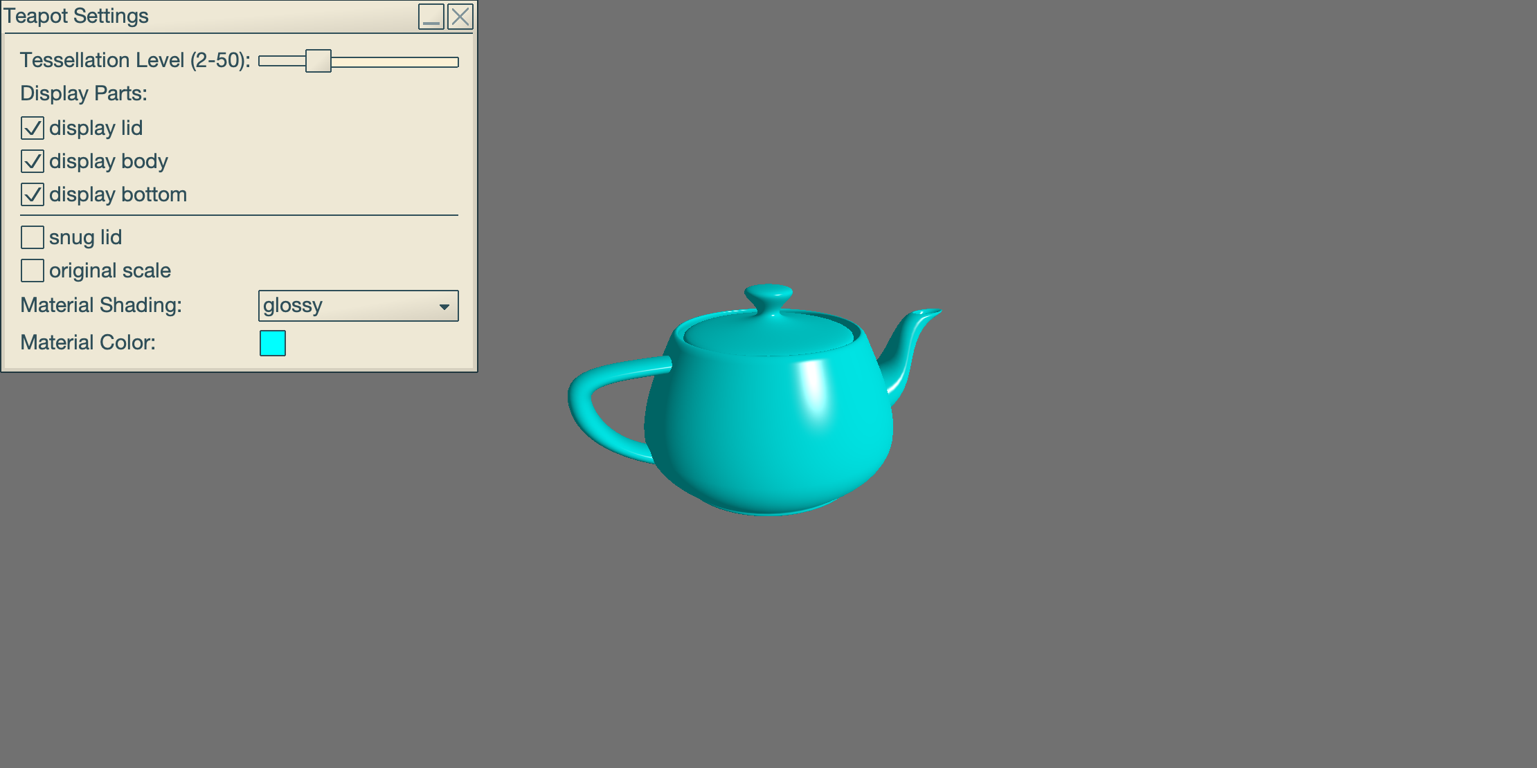 Teapot Material Demo